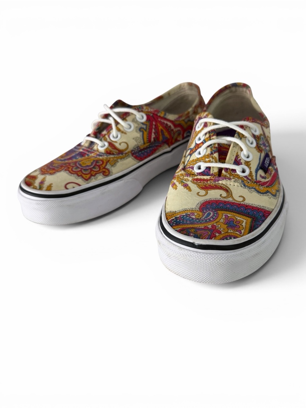 VANS Flower Paisley/Cream Authentic Liberty Canvas Sneakers size 6 - Picture 4 of 10
